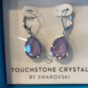 Touchstone Crystal Droplet Earrings Lilac